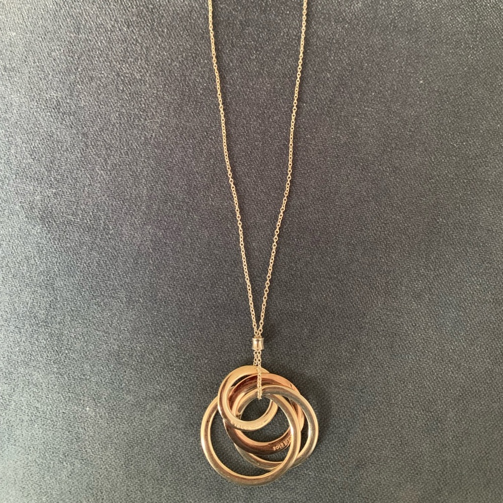 Tiffany & Co 1837 Interlocking Circles Pendant with Necklace. Sterling Silver. - Picture 3 of 6